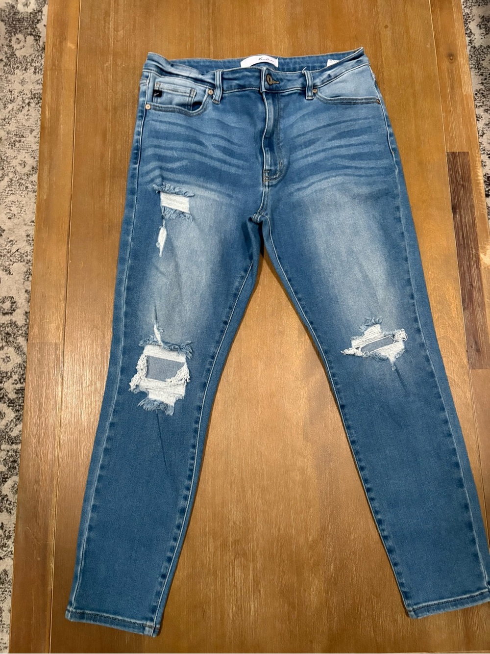 KanCan Light Blue Distressed Women's Skinny Jeans